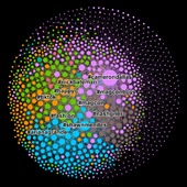 <span class=heading><b>Hashtagging: the power of collectives</b> by Dilan Rathnayake</span><br />Individuals can be small and powerless on social media. However, this network visualization portrays how Instagram empowers people, and hashtags enable the creation of mega-influencers. Our research seeks to understand how collective congregation around trending hashtags amplifies individual voices, forming powerful networks around people, movements and ideas.
 <br /><span class=small>Image: © 2021 Dilan Rathnayake</span>