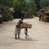 <span class=heading><b>Setting African wheels in motion</b> by Andrea Tuni</span><br />Limbani’s 60 kilometre cycling trip to the closest vegetable market is part of his routine as a farmer. Our research aims to identify and remove barriers like this that currently prevent smallholder farmers in Malawi from accessing markets to sell their produce. Enabling the transition towards commercial agriculture is a priority to achieve inclusive rural growth in many developing countries, addressing food security and climate change, and alleviating poverty.<br /><span class=small>Image: © 2021 Andrea Tuni</span>