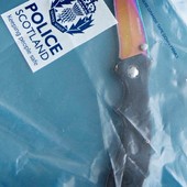 <span class=heading><b>Tackling knife crime through imagery</b> by Nicola Cogan</span><br />Over the past decade, national initiatives have transformed Glasgow from the ‘murder capital of Europe’ to being at the forefront of tackling knife-crime. However, there is little research on the effectiveness of graphic images of knives, like this one, used in the media. Partnering with Police Scotland and the Mental Health Foundation, we are exploring young people’s thoughts and feelings about the use of such images as deterrents against crime.<br /><span class=small>Image: © 2021 Becky Duncan and Beever</span>.  <span class=small>Collaborators: Yvonne Chau (RA), VPU, MHF and wider research team (Damien Williams, Simon Hunter, Kirsten Russell, Will Linden, Nicola Swinson, Michelle Sharp, Stephanie Carney, Lee Knifton, Vicki Jordan, Petya Eckler,</span>