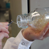 <span class=heading><b>Future impact in patient medicines</b> by Laura Martinez Marcos (SIPBS)</span><br />
Industrial manufacturing of medicines is currently undergoing key changes that will lead to better medicines as well as meeting patient requirements. As one of the main steps involved, powder processing will become pivotal within the Pharmaceutical Industry. From a mixture of solid powders to a complete change in shape and material state due to the application of high temperatures and pressure. This is the outcome provided by novel manufacturing technologies.

<br /><span class=small>Image: © 2014 Laura Martinez Marcos</span>