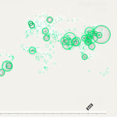 <span class=heading><b>What makes a city ’mega?’</b> by Orla Rooney</span><br />In this visualisation you can explore the mega cities of the world. A ‘megacity’ is a metropolitan area with a total
population in excess of ten million people. This data visualisation is a taster for what to expect from the Institute for
Future Cities’ new City Observatory. Designed to demonstrate, develop and explore innovative approaches for future
sustainable cities, sustainable city planning and implementation is one of the Institute’s core research themes.<br /><span class=small>Image: © 2015 Orla Rooney</span>.  <span class=small>Collaborators: LUSTlab Graphic Design</span>