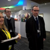 <span class=heading><b>Images of Research</b> by Guy Hinks</span><br /><p class=int>Judging has begun as our judges walk round the exhibition discussing each image.</p><span class=small>Image: © 2025 Guy Hinks 2015</span>